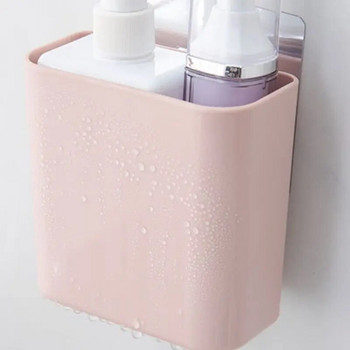Японска проста монтирана на стена кутия за съхранение Всекидневна Настолен органайзер Пластмасова поставка за четки за зъби за баня Поставка за съхранение за баня