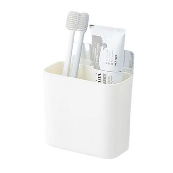 Ιαπωνικό απλό κουτί αποθήκευσης επιτοίχιας οργάνωσης επιφάνειας εργασίας σαλονιού Πλαστική σχάρα οδοντόβουρτσας μπάνιου Βάση αποθήκευσης μπάνιου