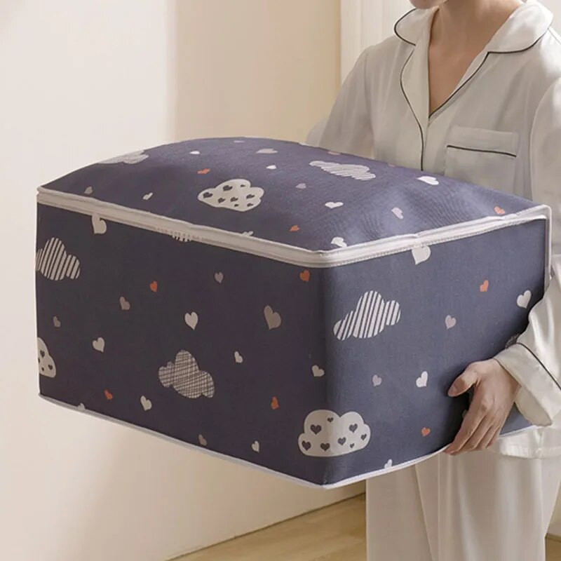 Geantă de depozitare pliabilă nouă, de capacitate mare, pentru finisare plapumă, patură de haine, rezistentă la praf și la umiditate, sac de sortare pentru uz casnic