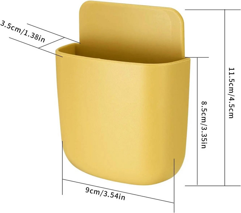 Монтиран на стена държач за дистанционно управление Самозалепваща се стойка за стена Телефон Химикалка Молив Четки Поставка за очила Кутия за съхранение Органайзер