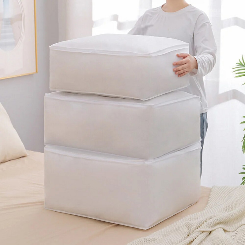 Чанта за съхранение на дрехи с голям капацитет Гардероб Прахоустойчив органайзер Одеяло Чанта за съхранение на дрехи Водоустойчива чанта за организация