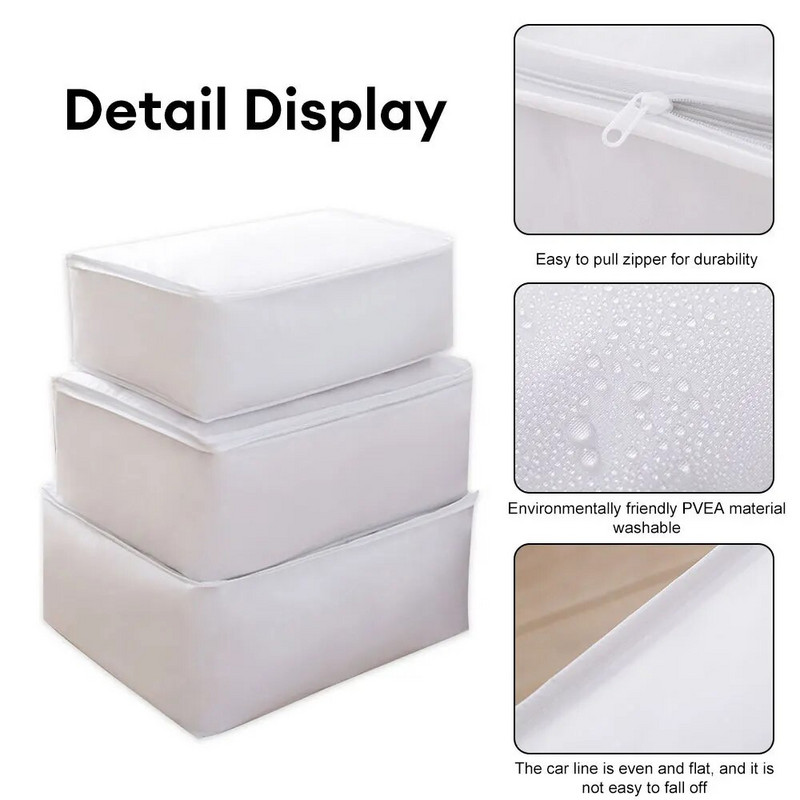 Чанта за съхранение на дрехи с голям капацитет Гардероб Прахоустойчив органайзер Одеяло Чанта за съхранение на дрехи Водоустойчива чанта за организация