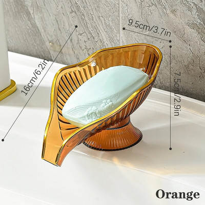 Lefolyótányér tálca Kreatív szappantartó Szappandoboz Fürdőszobai kütyük csúszásmentes mosodai szappantartó tároló Szappantartó levélforma