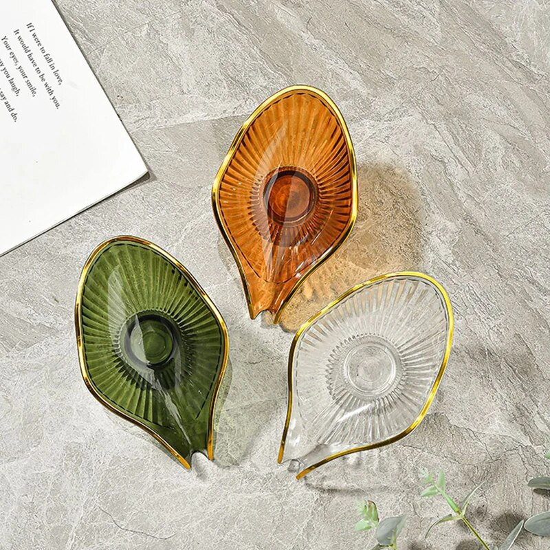 Lefolyótányér tálca Kreatív szappantartó Szappandoboz Fürdőszobai kütyük csúszásmentes mosodai szappantartó tároló Szappantartó levélforma