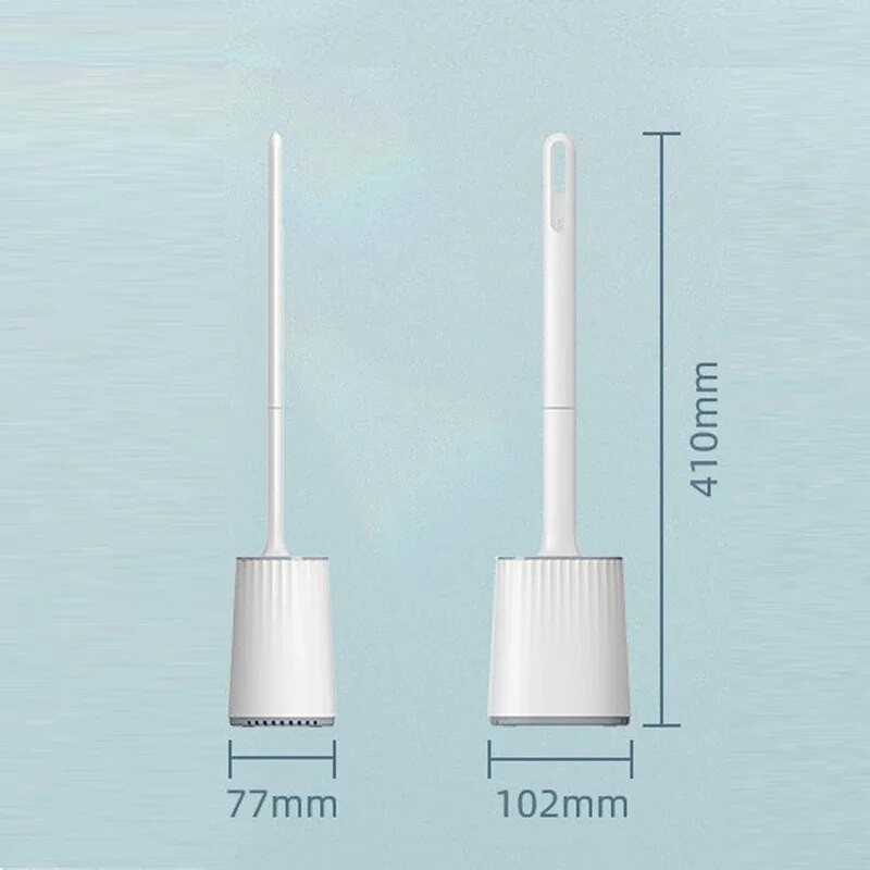 Meka TPR silikonska WC četka s držačem Crna zidna odvojiva ručka Čistač kupaonice Izdržljivi WC pribor