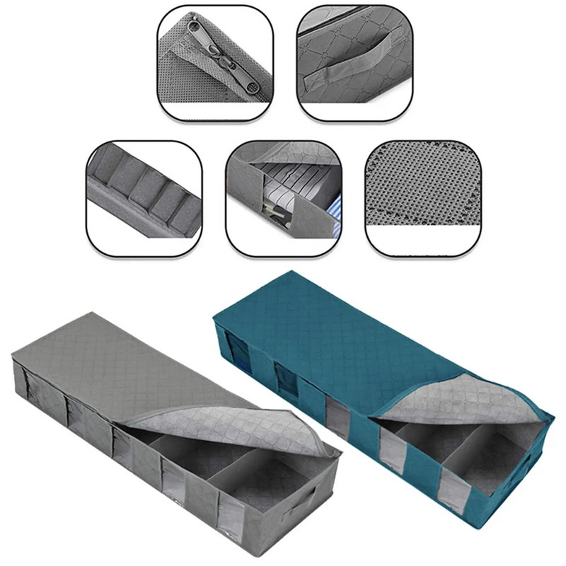 Ágy alatti tárolótáska Légáteresztő ruhák Cipők Játékok Paplan tárolódoboz