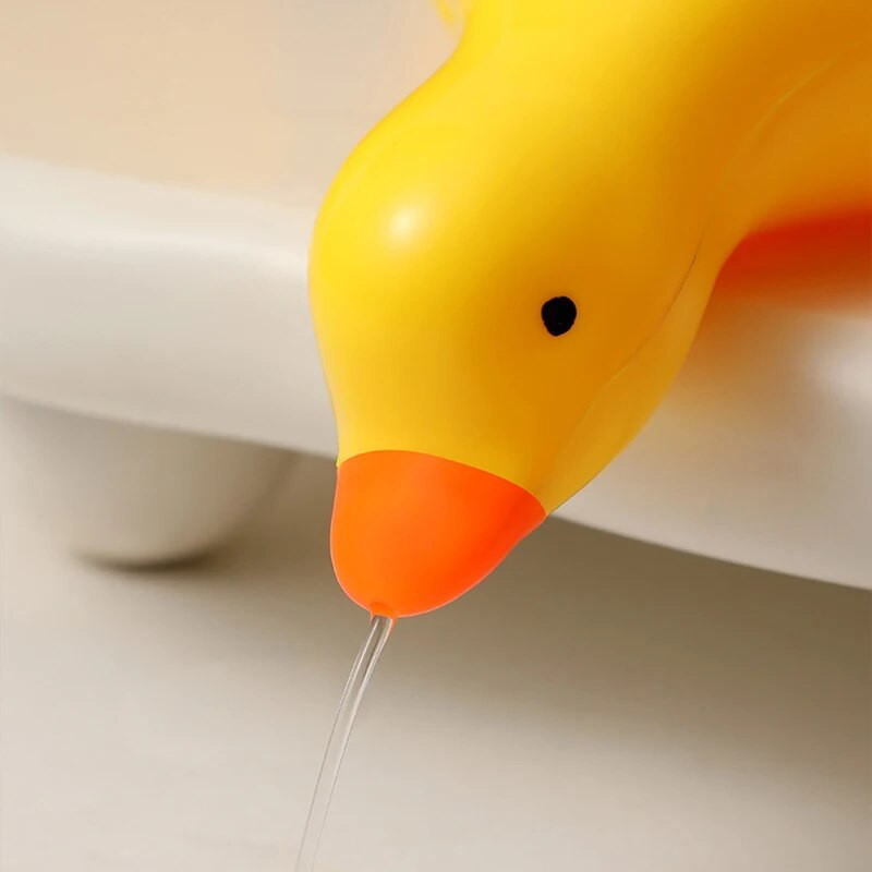 Stalak za kutiju za sapun u obliku patke Lijepa plastična kutija za sapun s funkcijom odvodnje Prikladna za umivaonike Kupaonice Kade