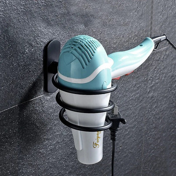 Blower Hair Dryer Holder Στήριγμα κομμωτηρίου Επιτοίχιο Κρεμαστή κρεμάστρα ράφια μπάνιου ξενοδοχείου για οικιακό αξεσουάρ