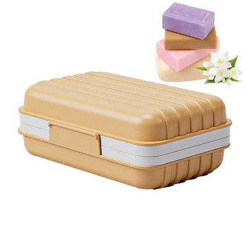 Кутия за сапун за пътуване с капак Сапунерка за сапун Преносим държач за сапун Калъф за пътуване Универсален контейнер за сапуни за пътуване Къмпинг Баня