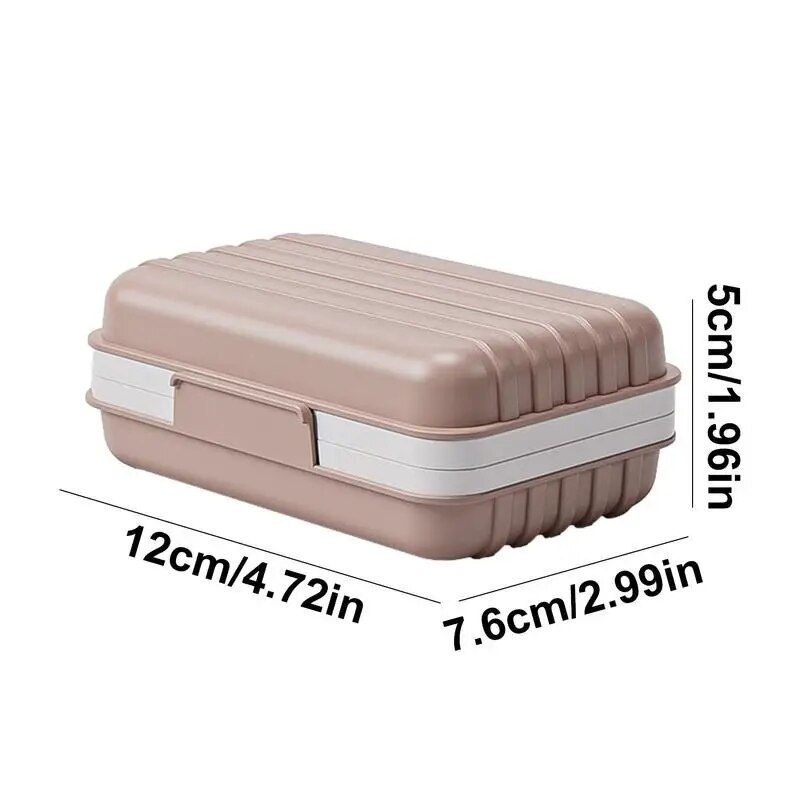 Kelioninė muilo dėžutė su dangteliu, muilo indas, nešiojamasis muilo laikiklis, kelioninis dėklas Universalus muilo konteineris, skirtas kelionei kempingo vonios kambariui