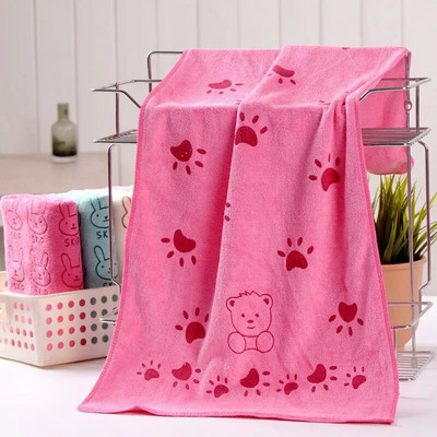 Soft Lovely Cartoon 35*75cm Animale de companie Câine Pisică Cățeluș Prosop super absorbant Păr uscat Super mare