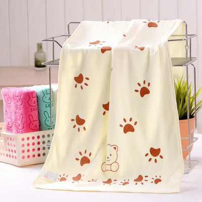 Soft Lovely Cartoon 35*75cm Animale de companie Câine Pisică Cățeluș Prosop super absorbant Păr uscat Super mare