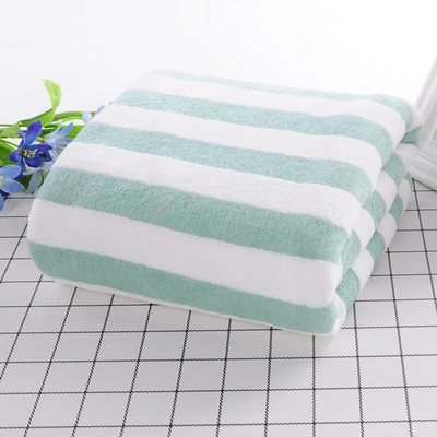 35x75cm fürdőlepedő korall gyapjú mikroszálas csíkos felnőtt háztartási textíliák fürdőszobai puha nő szauna spa nedvszívó törölköző