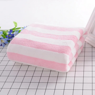 35x75cm fürdőlepedő korall gyapjú mikroszálas csíkos felnőtt háztartási textíliák fürdőszobai puha nő szauna spa nedvszívó törölköző