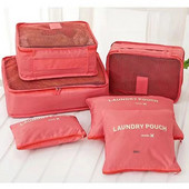 6vnt. Rinkinys Kelioniniai Krepšiai Sandėliavimo Tvarkyklės Krepšiai Nešiojami Kelioniniai Lagaminai Tvarkyklės Krepšiai Drabužiai Batai Makiažas Krepšys Bagažo tvarkyklė