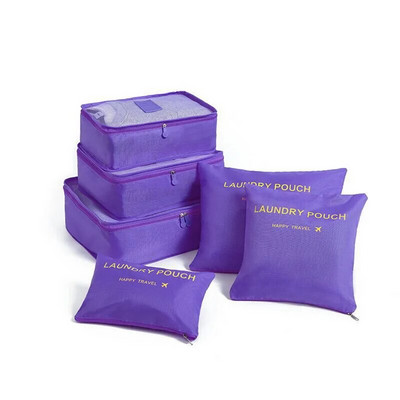 6vnt. Rinkinys Kelioniniai Krepšiai Sandėliavimo Tvarkyklės Krepšiai Nešiojami Kelioniniai Lagaminai Tvarkyklės Krepšiai Drabužiai Batai Makiažas Krepšys Bagažo tvarkyklė