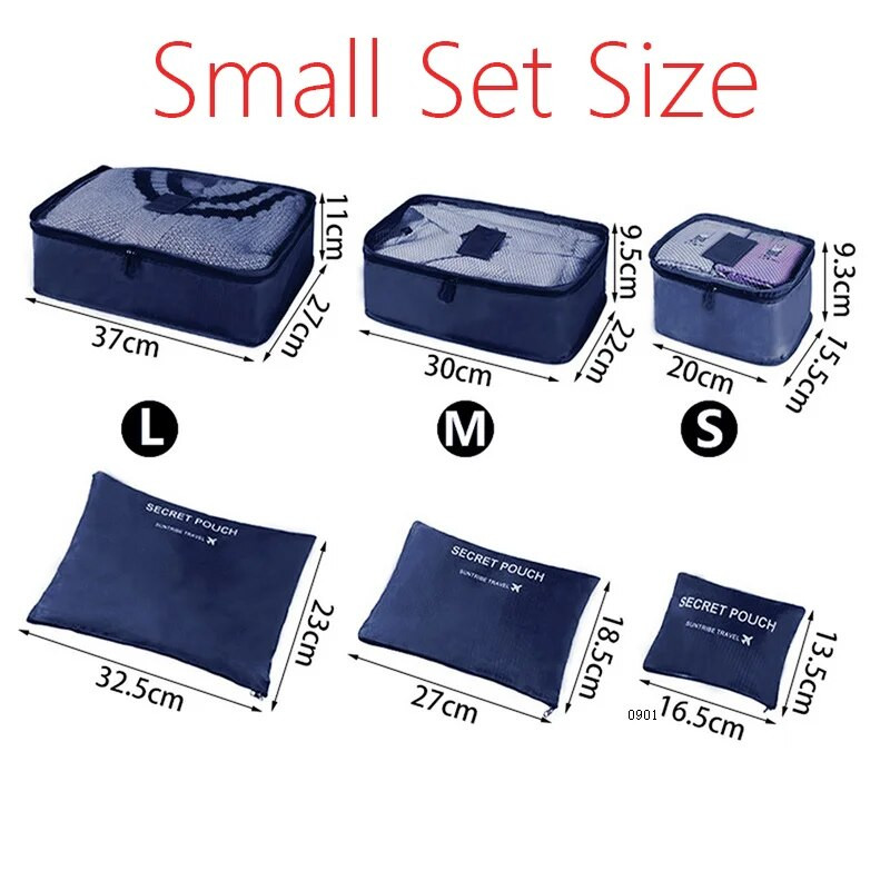 6vnt. Rinkinys Kelioniniai Krepšiai Sandėliavimo Tvarkyklės Krepšiai Nešiojami Kelioniniai Lagaminai Tvarkyklės Krepšiai Drabužiai Batai Makiažas Krepšys Bagažo tvarkyklė