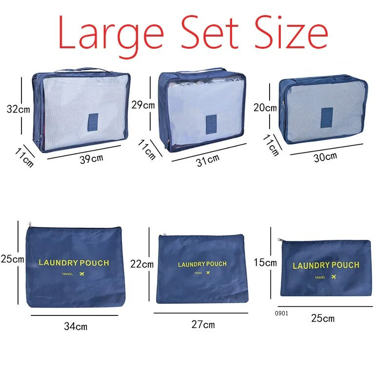 6vnt. Rinkinys Kelioniniai Krepšiai Sandėliavimo Tvarkyklės Krepšiai Nešiojami Kelioniniai Lagaminai Tvarkyklės Krepšiai Drabužiai Batai Makiažas Krepšys Bagažo tvarkyklė