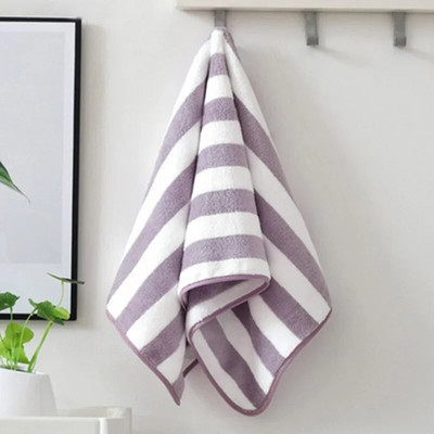 35x75cm Prosop de baie Coral Fleece Microfibră în dungi Adulti Textile de uz casnic Baie Moale Femei Sauna Spa Prosop absorbant