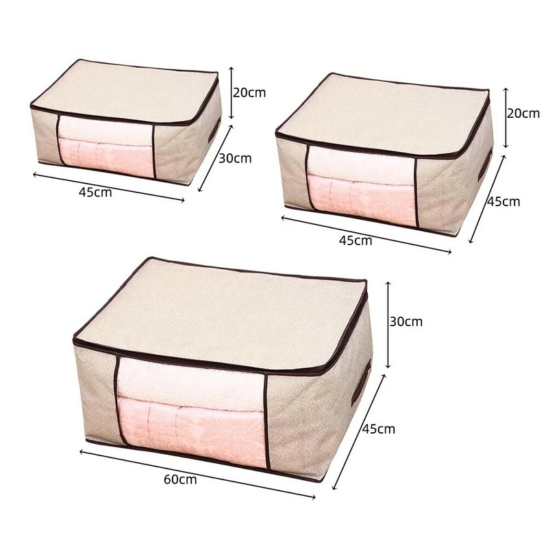 Geantă de depozitare pentru haine pătură, pliante, pungi din material nețesut, pernă, cuvertură, cuvertură, organizator, dulap de capacitate mare.
