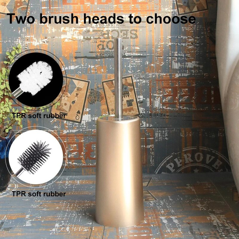 Creative Nordic Style tualeto šepetėlio laikiklis auksinis lankstus minkštų šerių tualeto šepetėlių rinkinys grindų tipas Nemokamas montavimas