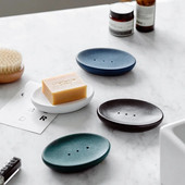 Ceramica ușoară de lux Vasă de săpun elegantă Suport pentru săpun de scurgere pentru baie Suporturi de depozitare Raft pentru săpun pentru toaletă Accesorii pentru baie