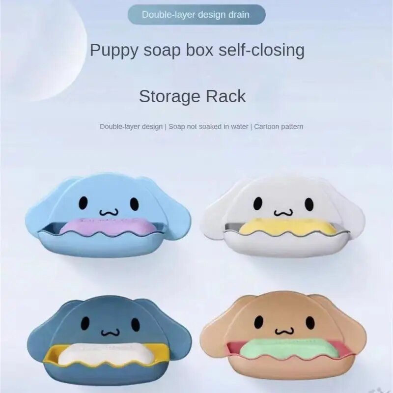1PC crtana kutija za sapun Polica Zidna kutija za sapun bez probijanja Snažna vakuumska čašica za pražnjenje Stalak za pohranu Kupaonski pribor