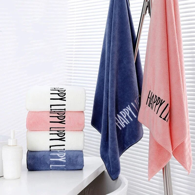 70x32cm didelio tankio koralų vilnos rankšluosčių rinkinys Vandenį sugeriantis koralas gali būti Cut Edge Lock Edge Wraping mikropluošto rankšluostis