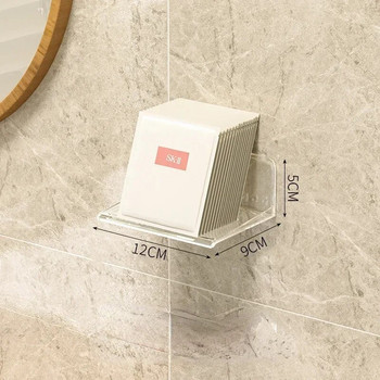 Σχάρα αποθήκευσης τουαλέτας Διαφανές πλαστικό Τύπος επιτοίχιας τοποθέτησης μπάνιου Θήκες αποθήκευσης ντους Ράφια σαμπουάν ράφια Organizer