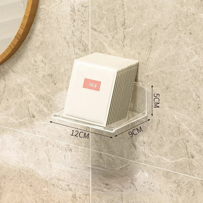 WC tároló állvány átlátszó műanyag falra szerelhető típus fürdőszobai tárolótartók zuhany sampon állványok polcok rendező
