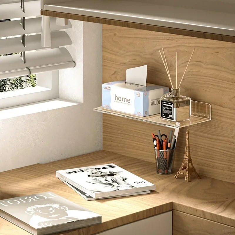 WC stalak za pohranu Prozirni plastični zidni držači za pohranu u kupaonici Tuš Stalci za šampone Police Organizator