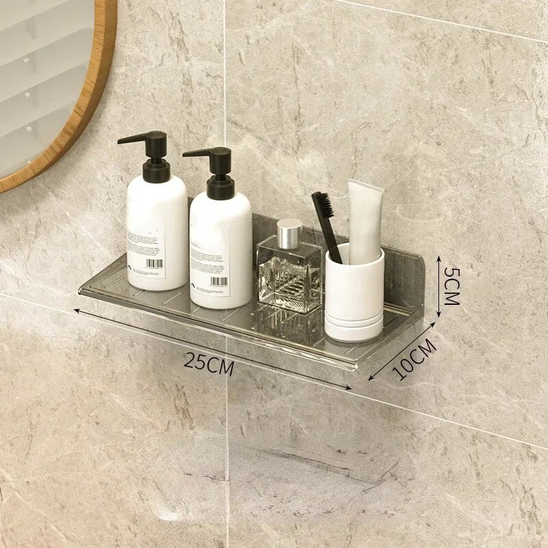 WC stalak za pohranu Prozirni plastični zidni držači za pohranu u kupaonici Tuš Stalci za šampone Police Organizator