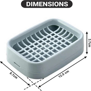 Двуслоен пластмасов държач за сапун за оттичане на вода Дренажна кутия за сапун Неплъзгаща се сапунерка за аксесоари за кухня и баня