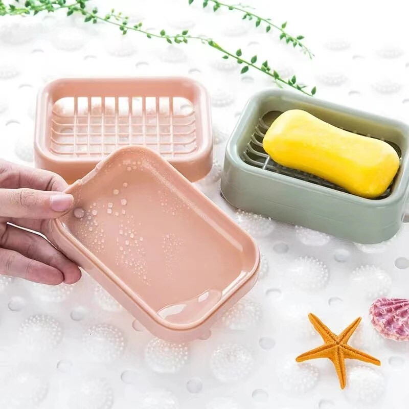 Dvoslojni plastični držač sapuna za odvod vode, drenažna kutija za sapun, neklizajuća posuda za sapun za kuhinjske i kupaonske dodatke