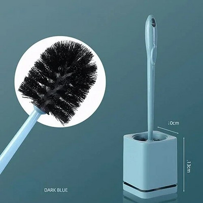 Set de perii din plastic montat pe perete Perie de toaletă curată, fără puncte mortuare Bază fără perforare Accesorii pentru baie de uz casnic