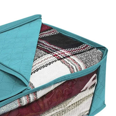 Finishing Organizador Чанта за домашни консумативи Шкаф Quilt Clothes Space Box Прахоустойчиви нетъкани чанти за съхранение Сгъваеми чанти
