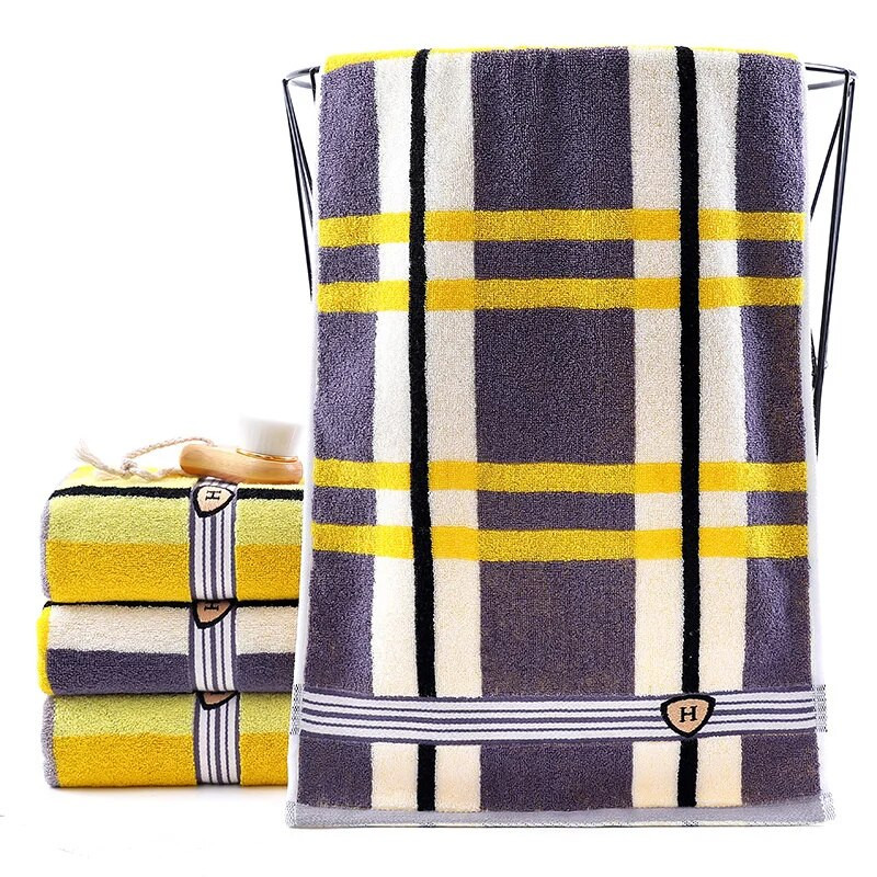 Visokokvalitetni set ručnika za ruke Karirani ručnici za lice Kupaonski kompleti Cijeli set za kućnu kuhinju Kućanski upijajući ručnici za teretanu 71x34cm