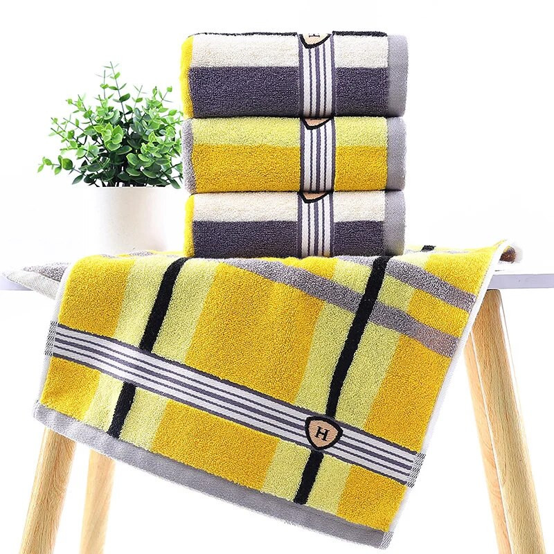 Visokokvalitetni set ručnika za ruke Karirani ručnici za lice Kupaonski kompleti Cijeli set za kućnu kuhinju Kućanski upijajući ručnici za teretanu 71x34cm