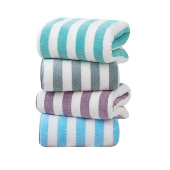 висококачествени раирани микрофибърни кърпи за баня Комплект супер абсорбиращи меки кърпи за баня голям размер за жени Спортна кърпа за душ