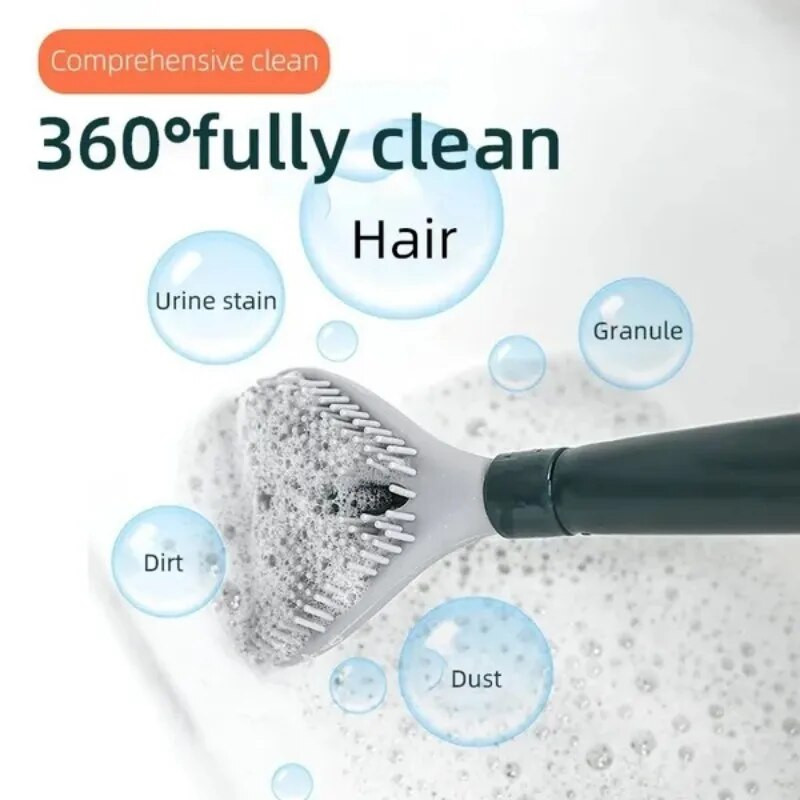 Tualeto šepetys TPR sienoje montuojamas daugiafunkcinis valymo tirpalas. Tualeto šepetys su laikikliu Vonios kambario priedai