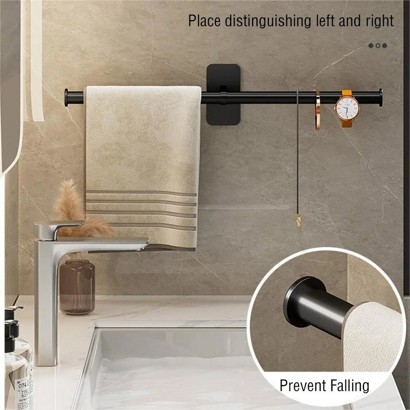 35/45/55 cm Rankšluosčių kabykla Rankšluosčių kabykla Vonios rankšluosčių laikiklis Pakabinamas rankšluosčių laikiklis Aliuminis Vonios lentyna Virtuvės laikymo lentyna