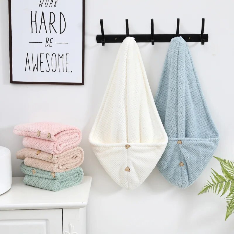 Sausų plaukų kepuraitė Moteriška dušo kepurė Greitai džiūstanti, stipriai sugerianti vandenį, sutirštinta namų maišelis plaukams sausiems plaukams rankšluostis