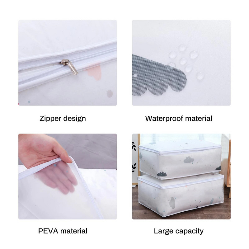 Kokkupandav tekk riiete säilituskott Suur veekindel tekk tekk kampsun sorteerimiskotid kapp riidekapp organiseerija kapi kotid