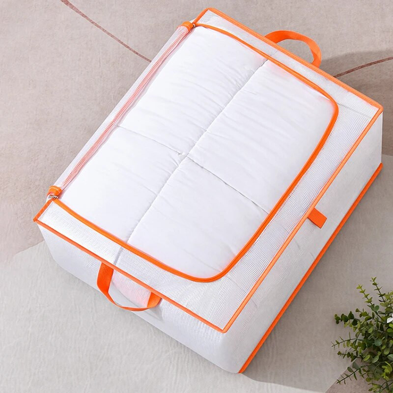 1kom pamučna popluna Kutija za pohranu Prozirni PVC otporan na vlagu Garderoba Organizator Odjeća Pulover Hlače Pakiranje Vreća za pohranu