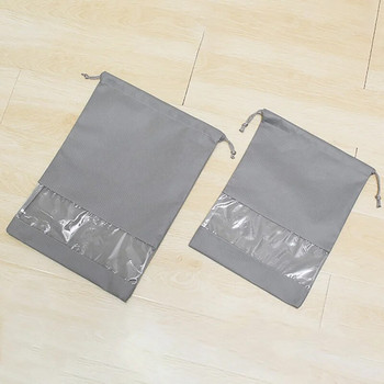 Чанта за съхранение на обувки Полупрозрачна пътна чанта за обувки Прахоустойчива чанта Капак за обувки Дизайн на подвързване Удобна чиста дишаща чанта за съхранение