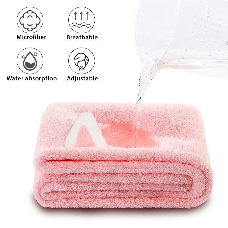 Itin sugeriantis greitai džiūstantis plaukų rankšluostis, mikropluošto po dušo plaukų džiovinimo įklotas Moteriškas vaikų rankšluostis greitai džiūstantis plaukų rankšluostis