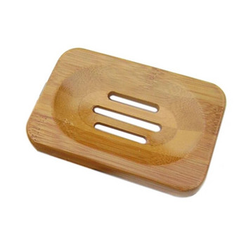 Екологични естествени бамбукови сапунени чинии Бамбукова държача за сапун за баня Калъф Тава Инструменти за тоалетна за баня Предотвратяване на плесен Кутия за сапун