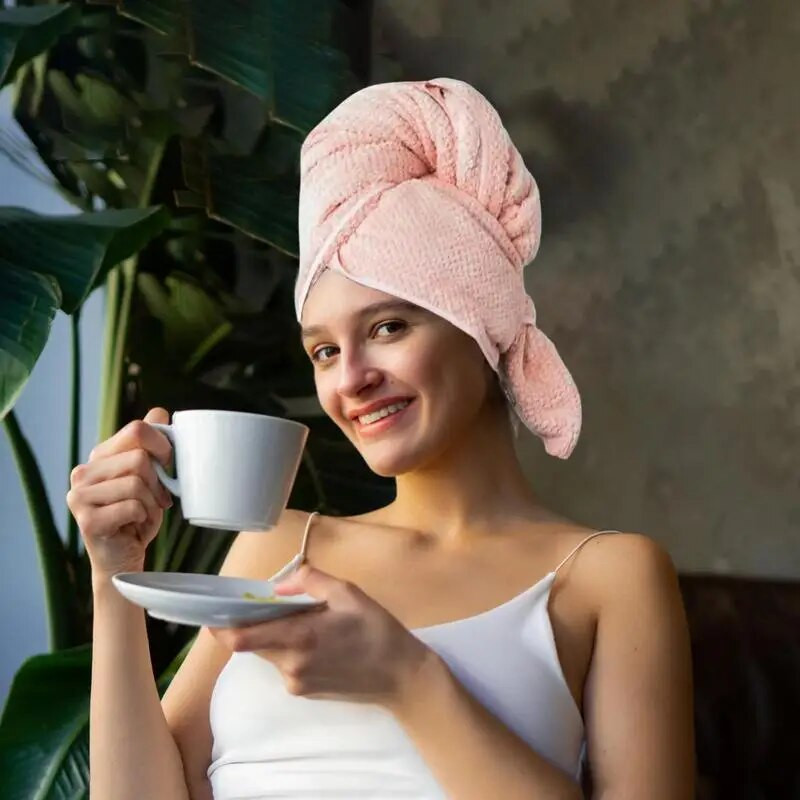 Πετσέτες κεφαλής για στέγνωμα μαλλιών από μικροΐνες για μακριά σγουρά και εξαιρετικά απορροφητικά παχιά μαλλιά Πετσέτες που στεγνώνουν γρήγορα