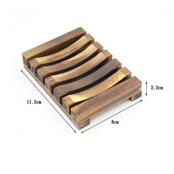 Естествена дървена кутия за сапунерка Влагоустойчива дренажна кутия за сапун Поставка за съхранение Измиване на ръце Душ Поставка за сапунерка Аксесоар за баня
