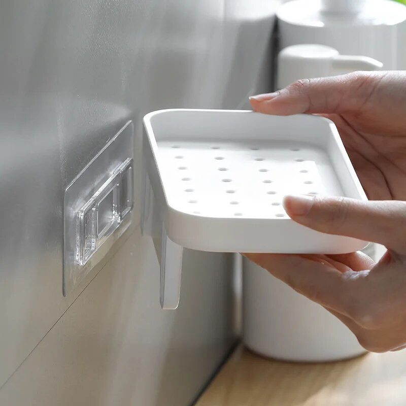 Kupaonski stalak za pohranu s mogućnošću pražnjenja Mali bijeli kupaonski pribor Zidna kupaonska polica Polica za pranje Skladištenje pribora za pranje bez bušenja